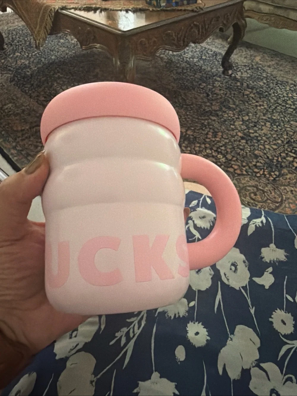 Starbucks Pink Insulated Foam Travel Mug